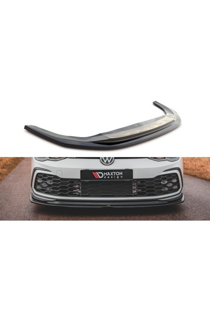 Maxton Design spoiler pod přední nárazník ver.5 pro Volkswagen Golf GTI Mk8, carbon-Look