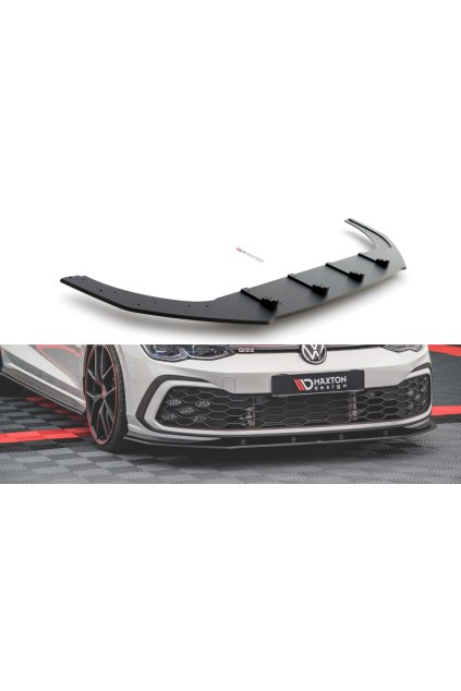 Maxton Design "Racing durability" spoiler pod přední nárazník pro Volkswagen Golf GTI Mk8, plast ABS bez povrchové úpravy