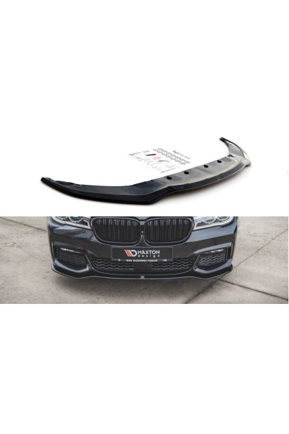 Maxton Design spoiler pod přední nárazník ver.1 pro BMW řada 7 G11, černý lesklý plast ABS