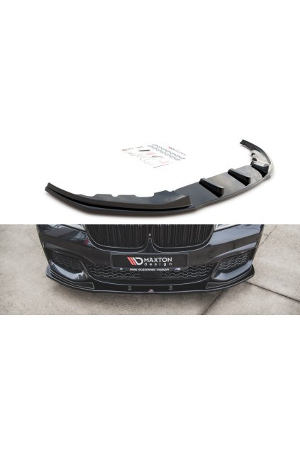 Maxton Design spoiler pod přední nárazník ver.2 pro BMW řada 7 G11, carbon-Look