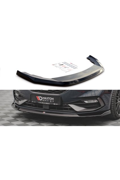 Maxton Design spoiler pod přední nárazník ver.3 pro Seat Leon FR Mk4, černý lesklý plast ABS