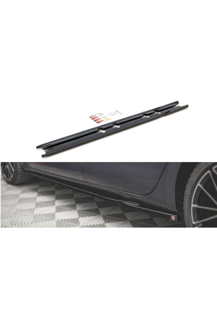 Maxton Design difuzory pod boční prahy pro Seat Leon FR Mk4, carbon-Look