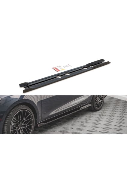 Maxton Design difuzory pod boční prahy ver.2 pro Seat Leon FR Mk4, carbon-Look