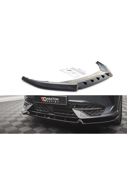 Maxton Design spoiler pod přední nárazník ver.2 pro Cupra Formentor, černý lesklý plast ABS