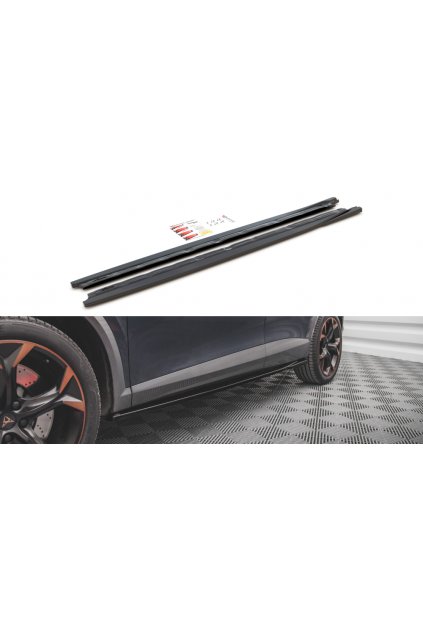 Maxton Design difuzory pod boční prahy pro Cupra Formentor Mk1, černý lesklý plast ABS