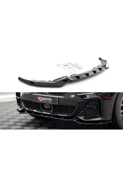 Maxton Design spoiler pod přední nárazník ver.3 pro BMW X7 G07, černý lesklý plast ABS
