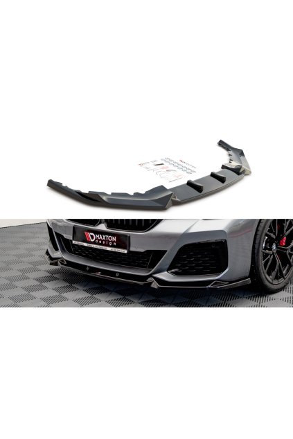 Maxton Design spoiler pod přední nárazník pro BMW řada 5 G30 FL, černý lesklý plast ABS, M-pack