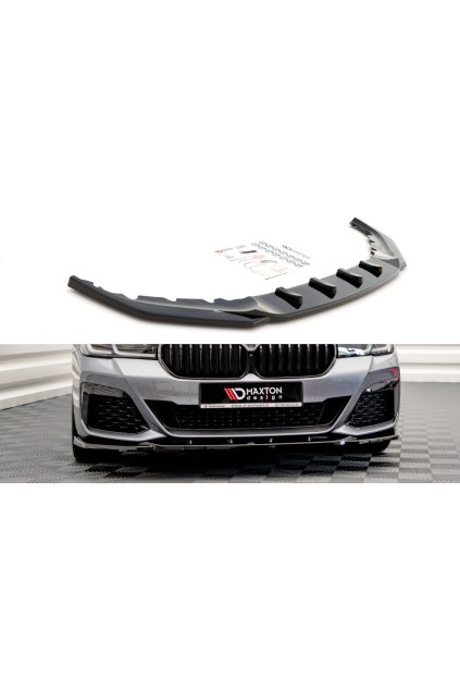 Maxton Design spoiler pod přední nárazník ver.2 pro BMW řada 5 G30 FL, černý lesklý plast ABS, M-pack