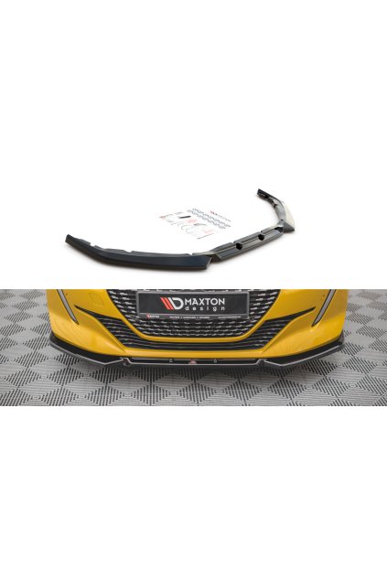 Maxton Design spoiler pod přední nárazník pro Peugeot 208 Mk2, carbon-Look