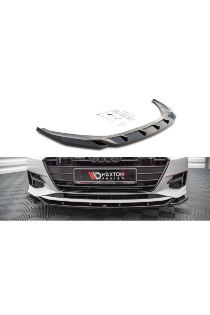 Maxton Design spoiler pod přední nárazník pro Audi A7 C8, carbon-Look
