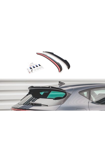 Maxton Design prodloužení spoileru pro Seat Leon FR Mk4, černý lesklý plast ABS, hatchback