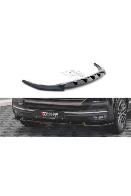 Maxton Design spoiler pod přední nárazník pro Volkswagen T6, černý lesklý plast ABS