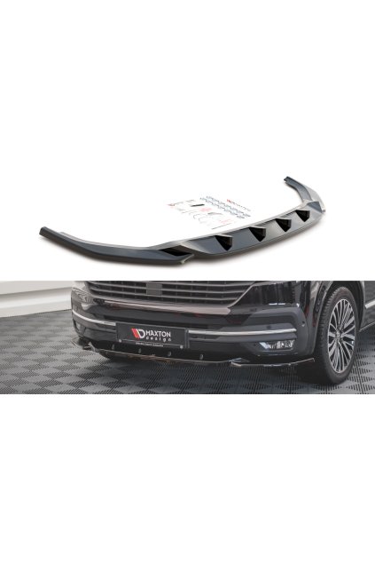 Maxton Design spoiler pod přední nárazník ver.2 pro Volkswagen T6, carbon-Look, facelift