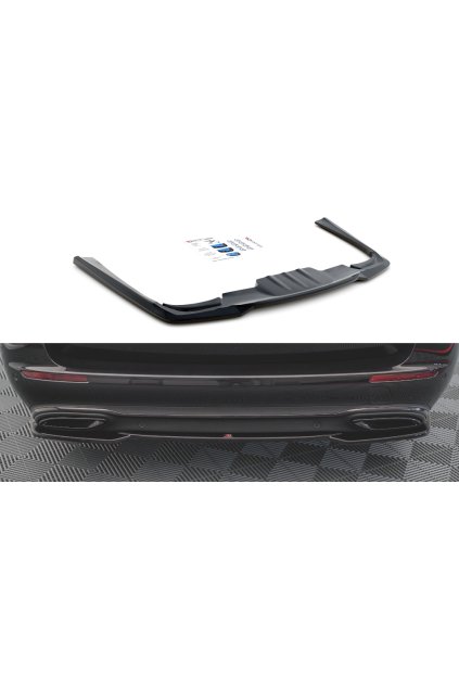 Maxton Design středový spoiler pod zadní nárazník pro Mercedes třída E W213/Standard, černý lesklý plast ABS