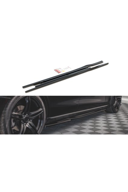 Maxton Design difuzory pod boční prahy pro Mercedes třída E W213/Standard, černý lesklý plast ABS