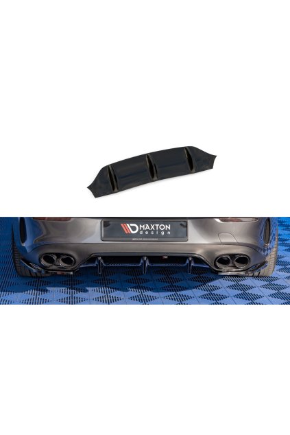 Maxton Design vložka zadního nárazníku pro Mercedes třída E W213/Coupe (C238)/E53 AMG, černý lesklý plast ABS
