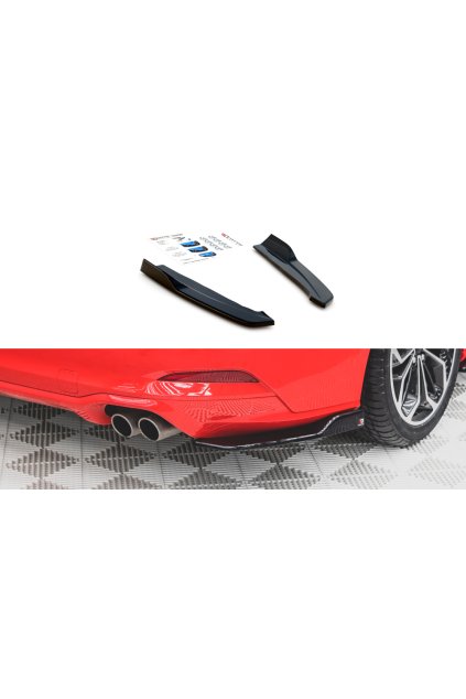 Maxton Design boční difuzory pod zadní nárazník ver.2 pro Ford Focus Mk4, černý lesklý plast ABS, ST-Line, Combi