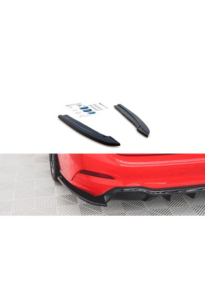 Maxton Design boční difuzory pod zadní nárazník ver.3 pro Ford Focus Mk4, černý lesklý plast ABS