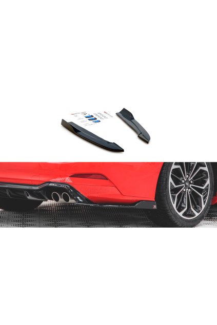 Maxton Design boční difuzory pod zadní nárazník ver.4 pro Ford Focus Mk4, černý lesklý plast ABS