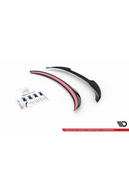 Maxton Design prodloužení spoileru pro Ford Focus Mk4, černý lesklý plast ABS, ST-Line Combi