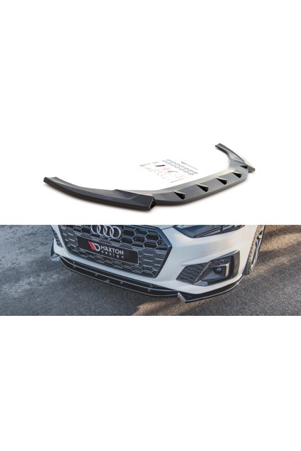 Maxton Design spoiler pod přední nárazník ver.2 pro Audi A5 F5 FL, plast ABS bez povrchové úpravy, S-Line