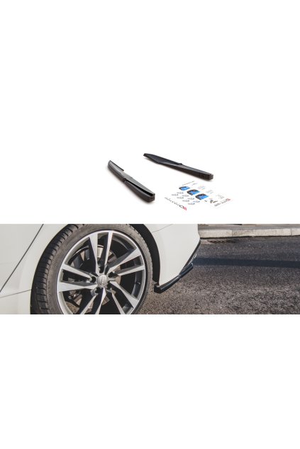 Maxton Design spoiler pod zadní nárazník pro Audi S5 F5 FL, černý lesklý plast ABS