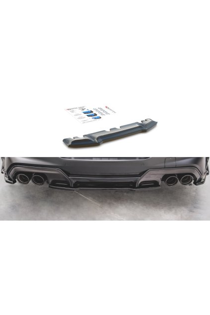 Maxton Design středový spoiler pod zadní nárazník pro BMW M8 Gran Coupe/F93, černý lesklý plast ABS
