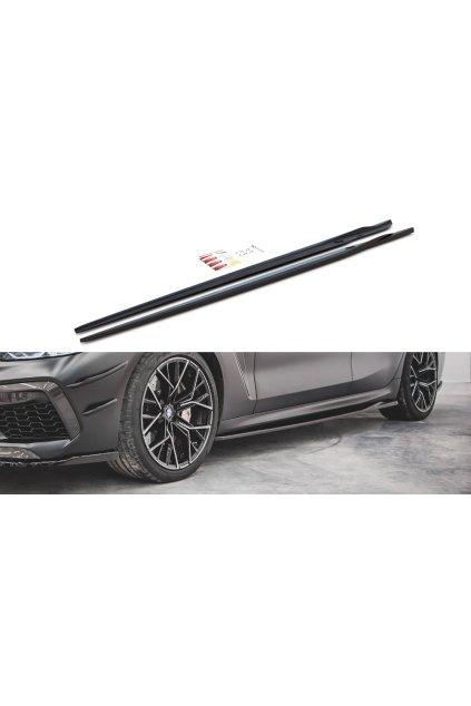 Maxton Design difuzory pod boční prahy ver.2 pro BMW M8 Gran Coupe/F93, carbon-Look