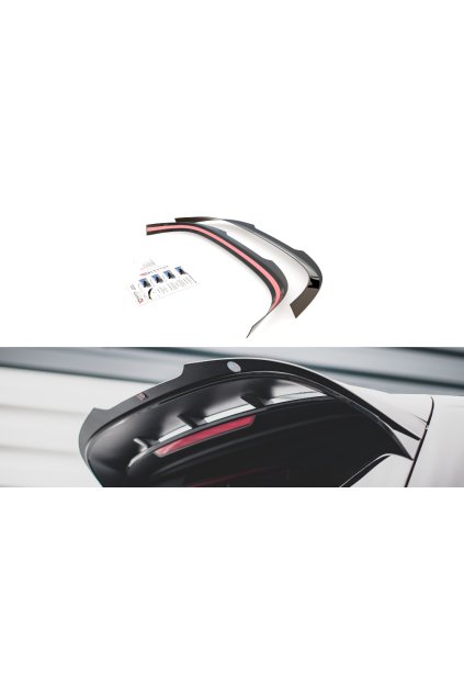 Maxton Design prodloužení spoileru pro Volkswagen Golf R Mk8, carbon-Look