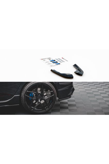 Maxton Design spoiler pod zadní nárazník pro Volkswagen Golf R Mk8, černý lesklý plast ABS