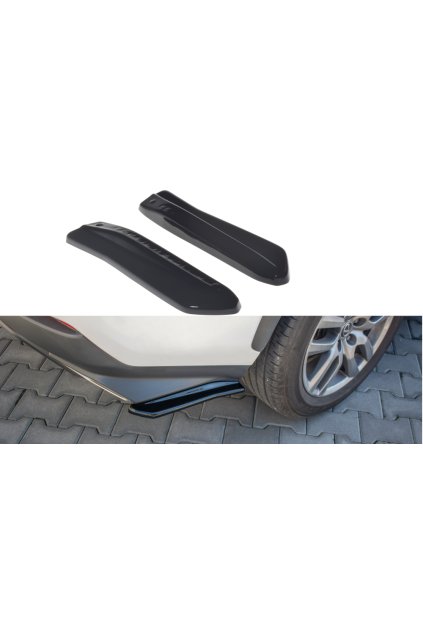 Maxton Design boční difuzory pod zadní nárazník pro Lexus NX Mk1 Facelift, carbon-Look