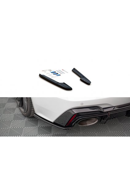 Maxton Design boční difuzory pod zadní nárazník ver.2 pro Audi RS6 C8, černý lesklý plast ABS