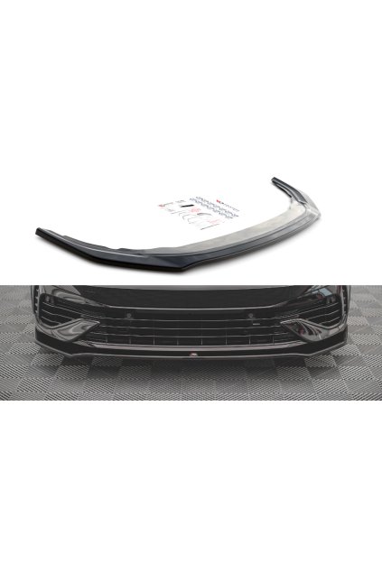 Maxton Design spoiler pod přední nárazník ver.3 pro Volkswagen Golf R Mk8, carbon-Look