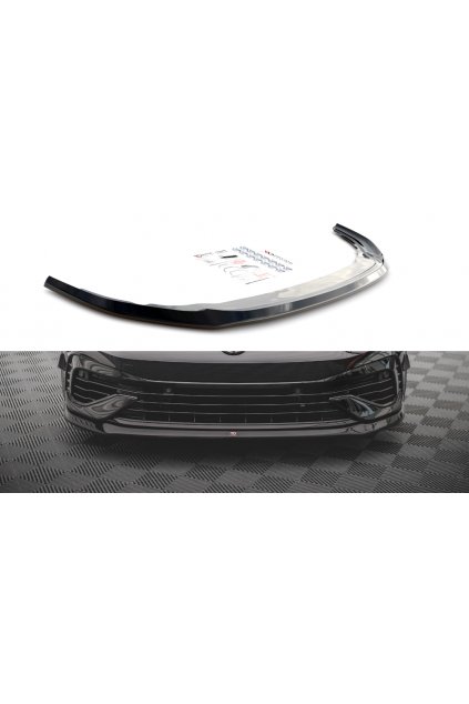 Maxton Design spoiler pod přední nárazník ver.5 pro Volkswagen Golf R Mk8, carbon-Look