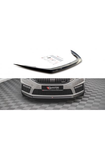Maxton Design spoiler pod přední nárazník ver.1 pro Škoda Octavia RS Facelift Mk3, carbon-Look