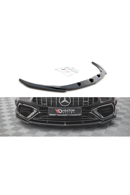 Maxton Design spoiler pod přední nárazník pro Mercedes CLA C118/AMG 45, černý lesklý plast ABS