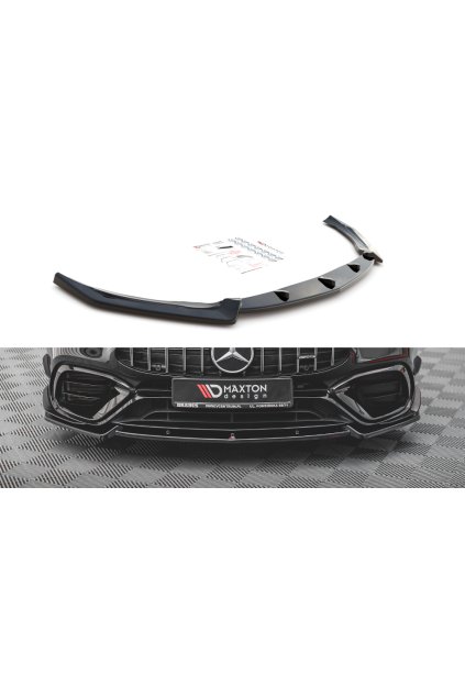 Maxton Design spoiler pod přední nárazník ver.2 pro Mercedes CLA C118/AMG 45, černý lesklý plast ABS