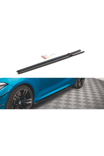 Maxton Design difuzory pod boční prahy ver.2 pro BMW M2 F87, carbon-Look