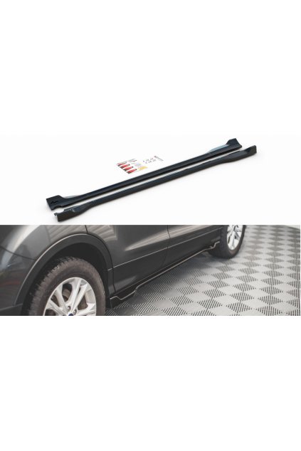 Maxton Design difuzory pod boční prahy pro Ford Escape Mk3, carbon-Look