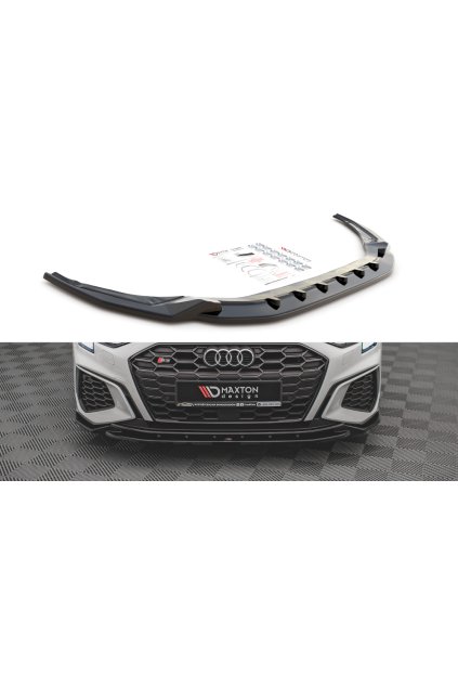 Maxton Design spoiler pod přední nárazník ver.2 pro Audi S3 8Y, carbon-Look