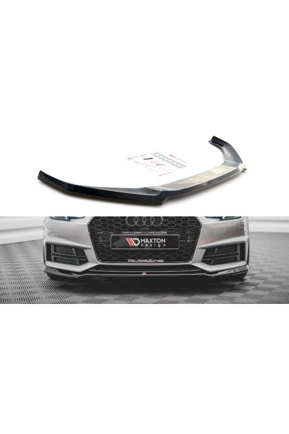 Maxton Design spoiler pod přední nárazník ver.4 pro Audi A4 B9, carbon-Look, S-Line