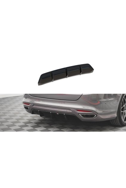 Maxton Design vložka zadního nárazníku pro Ford Mondeo ST-Line Mk5/Facelift, černý lesklý plast ABS