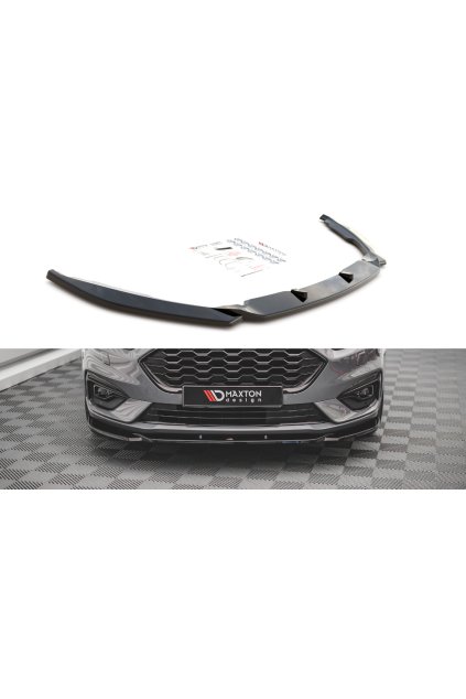 Maxton Design spoiler pod přední nárazník ver.2 pro Ford Mondeo ST-Line Mk5/Facelift, černý lesklý plast ABS