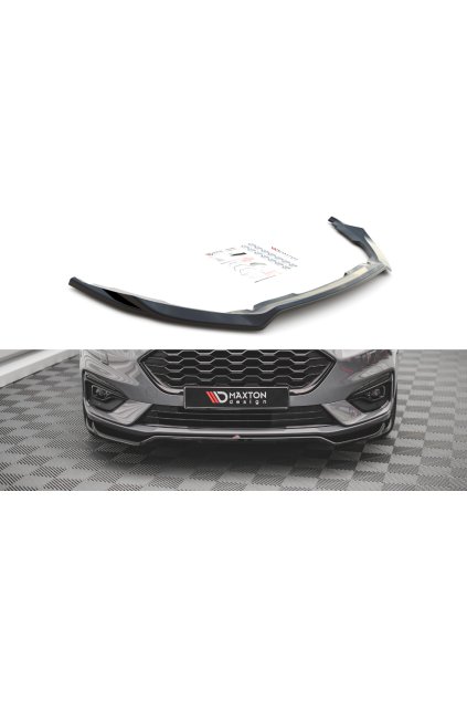 Maxton Design spoiler pod přední nárazník pro Ford Mondeo ST-Line Mk5/Facelift, černý lesklý plast ABS