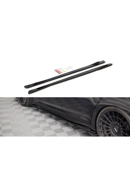 Maxton Design difuzory pod boční prahy pro Toyota Avensis MK3/Facelift, carbon-Look