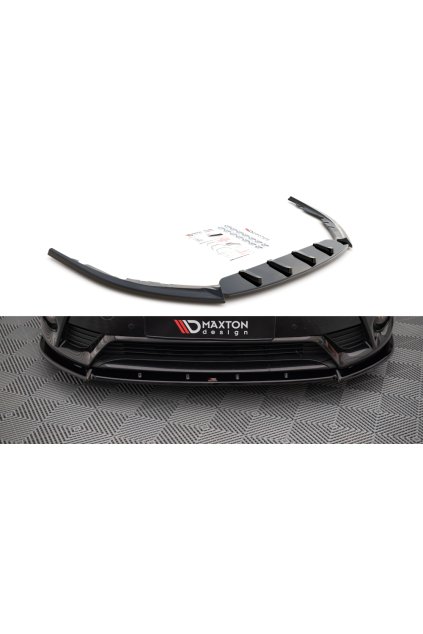 Maxton Design spoiler pod přední nárazník pro Toyota Avensis MK3/Facelift, černý lesklý plast ABS