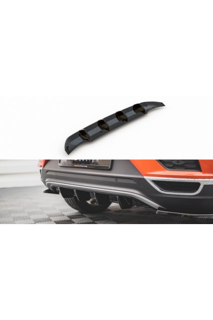 Maxton Design vložka zadního nárazníku pro Volkswagen T-roc Mk1, carbon-Look