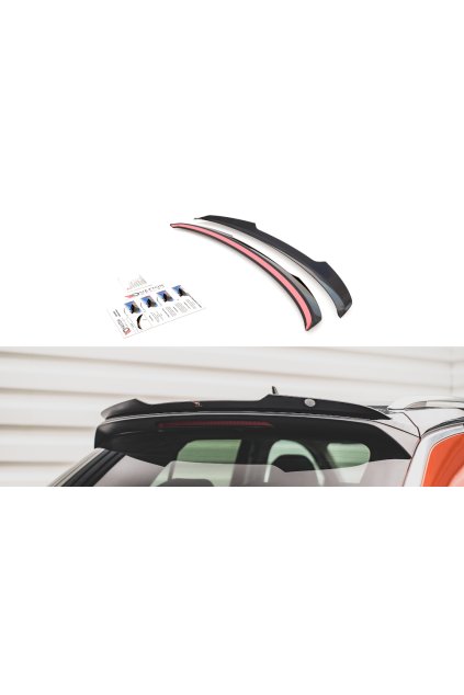 Maxton Design prodloužení spoileru pro Volkswagen T-roc Mk1, carbon-Look