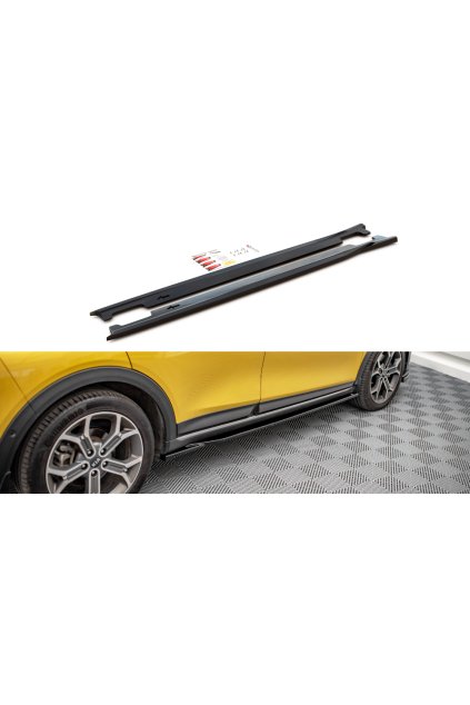 Maxton Design difuzory pod boční prahy pro Kia Xceed Mk1, carbon-Look