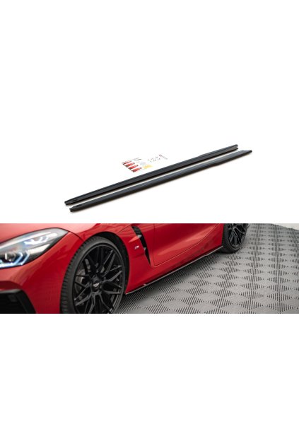 Maxton Design difuzory pod boční prahy pro BMW Z4 G29 /M-Pack, černý lesklý plast ABS